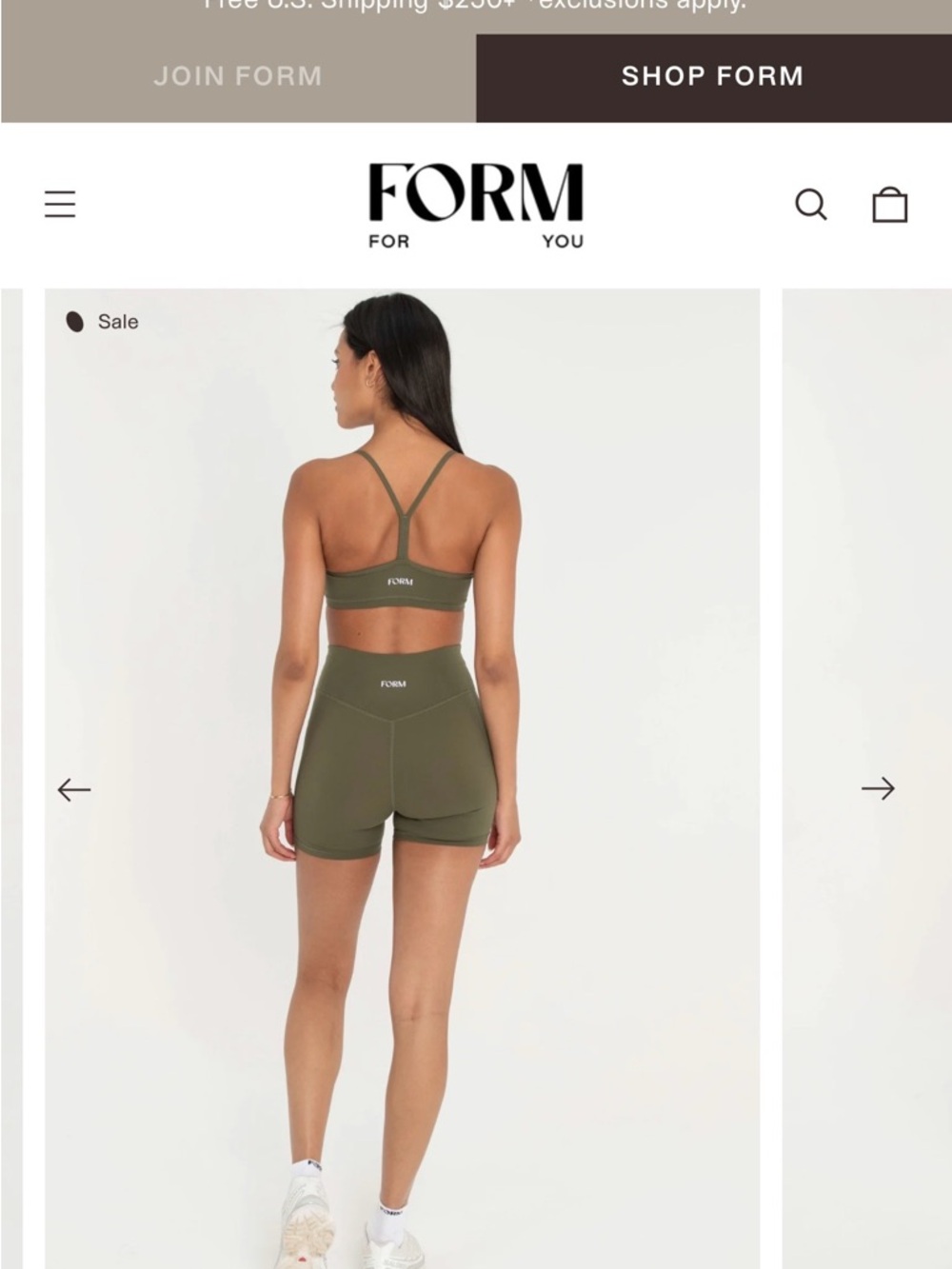 Form Activewear Core Shorts & Y Bra